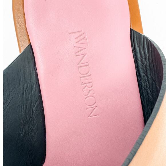 J.W. Anderson Flat Platform Leather Slide Sandal Cross Strap Size 36 / US 6-7 - Picture 13 of 15